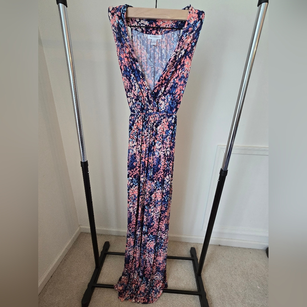 Motherhood Maternity Floral Dress in Pink and Blue